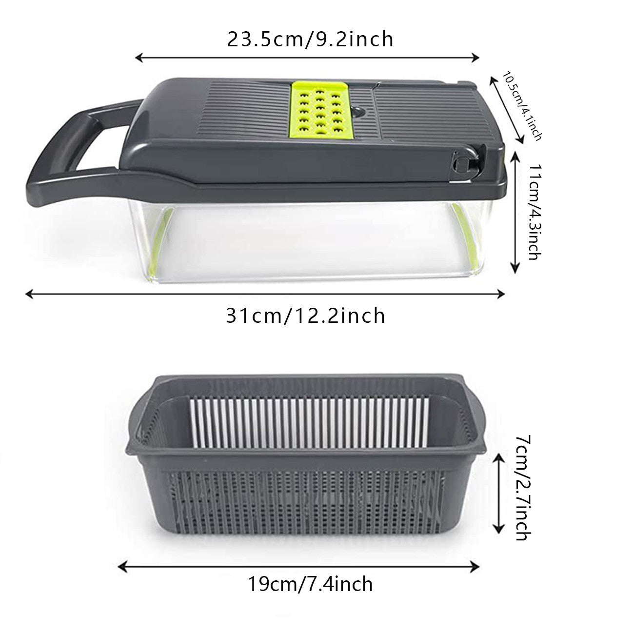 Nice Smart 15TLG Dicer Vegetable Slicer Shredder Manual Onion Chopper