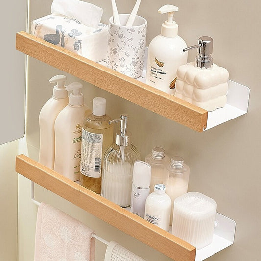 Punch-free Wall-mounted Log-style Cosmetic Organizer Rack