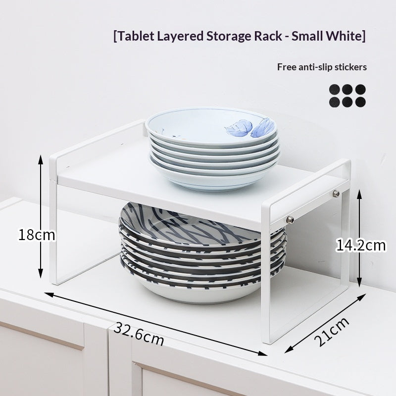 Kitchen Shelf Draining Rack Cabinet Organizer For Bowls