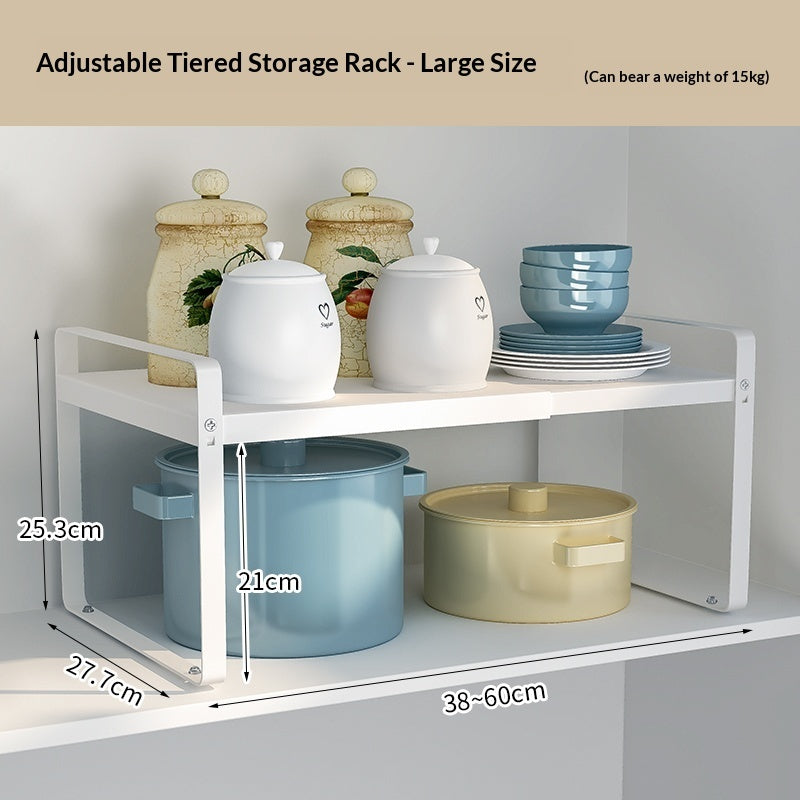 Kitchen Shelf Draining Rack Cabinet Organizer For Bowls