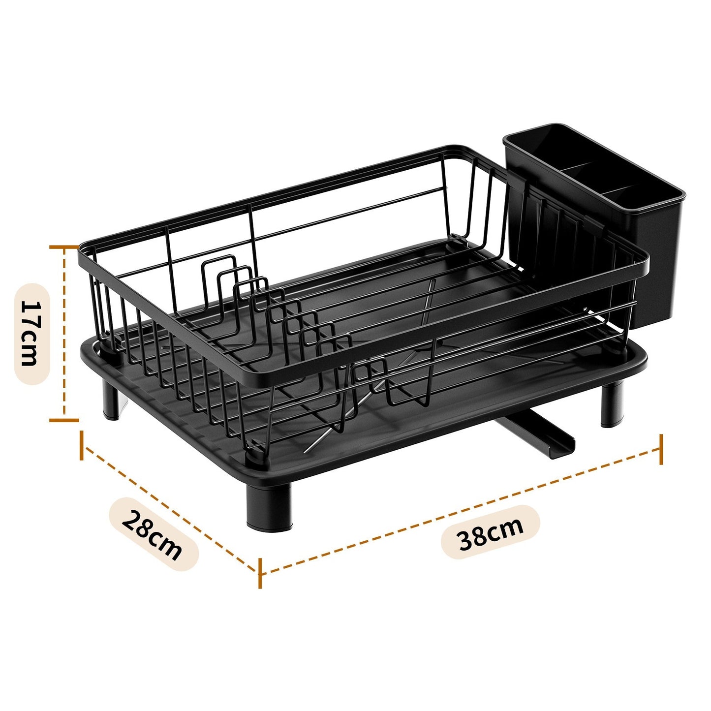 Kitchen Dish Rack Multi-functional Bowl And Plate Organizer Utensil And Cutlery Draining Rack