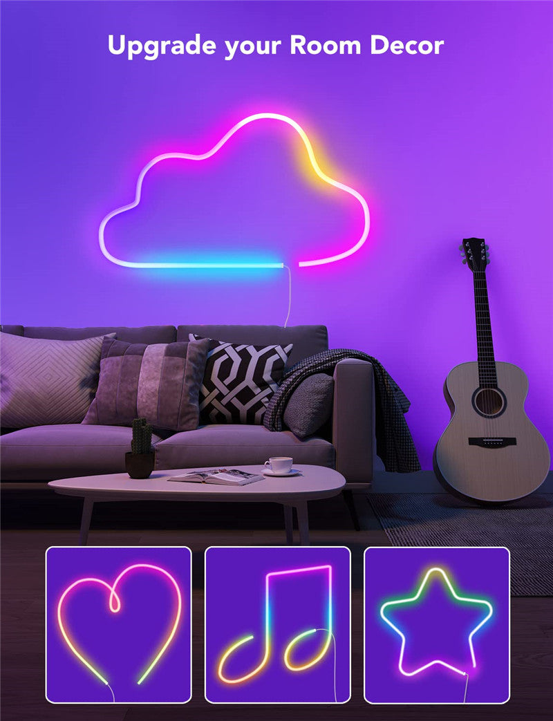 12V LED Flexible Neon Light Strip With Full Color Flowing Light