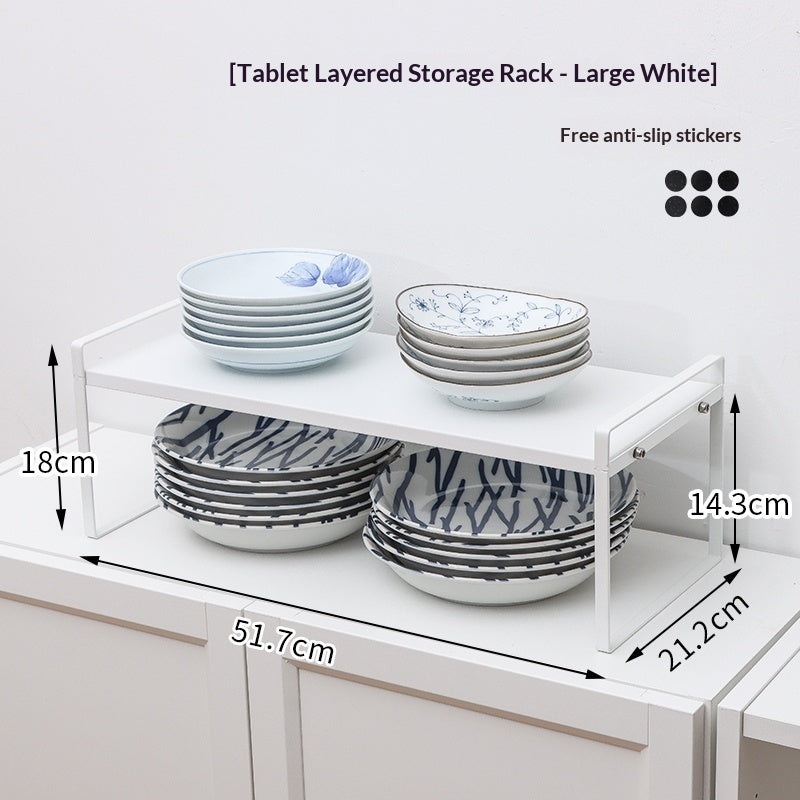 Kitchen Shelf Draining Rack Cabinet Organizer For Bowls