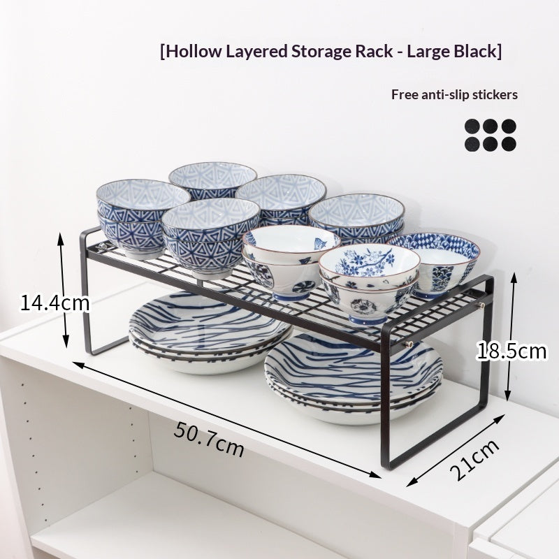 Kitchen Shelf Draining Rack Cabinet Organizer For Bowls