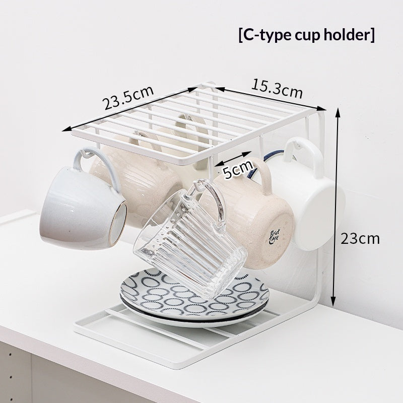 Kitchen Shelf Draining Rack Cabinet Organizer For Bowls