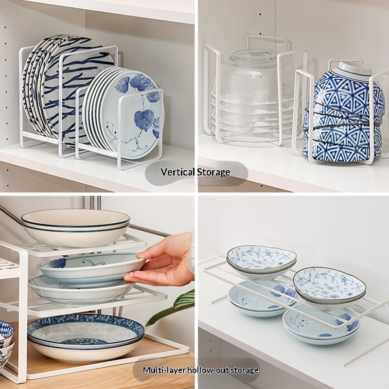 Kitchen Shelf Draining Rack Cabinet Organizer For Bowls