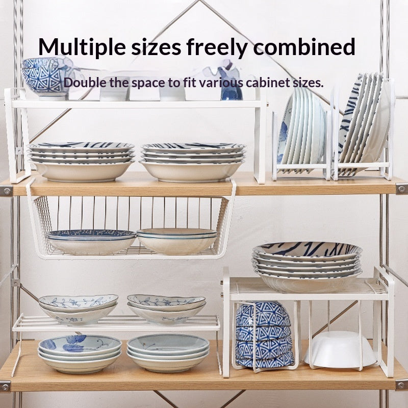Kitchen Shelf Draining Rack Cabinet Organizer For Bowls