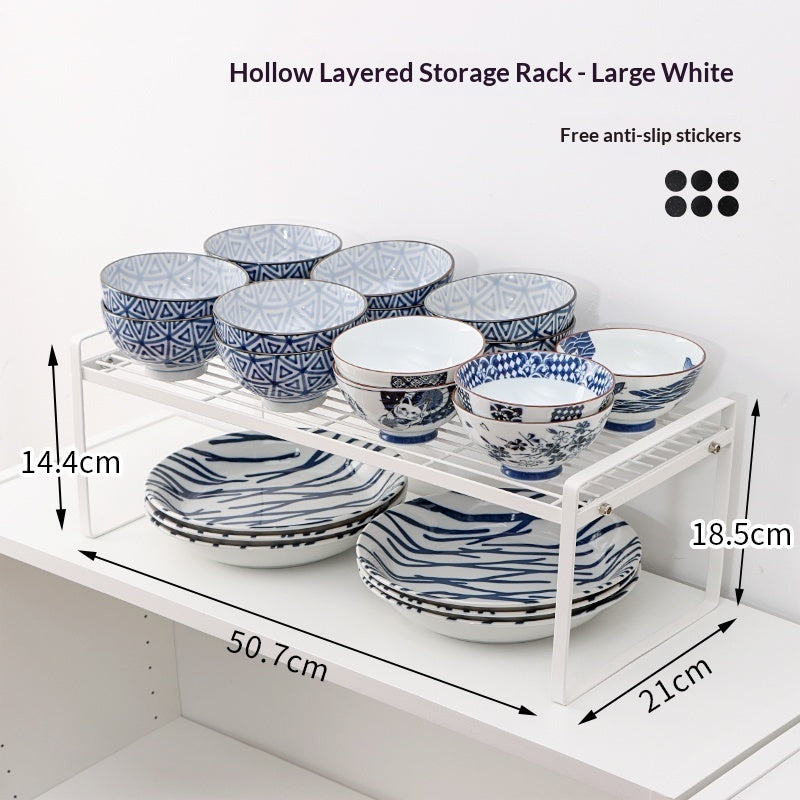 Kitchen Shelf Draining Rack Cabinet Organizer For Bowls