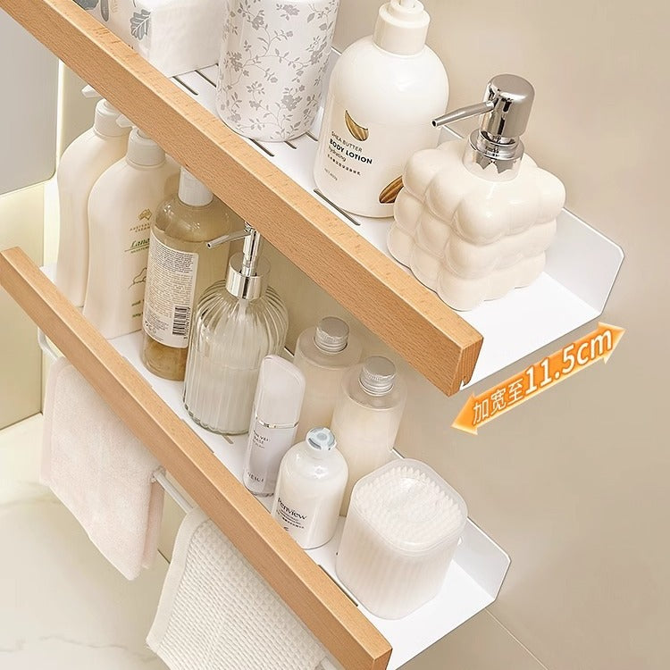 Punch-free Wall-mounted Log-style Cosmetic Organizer Rack